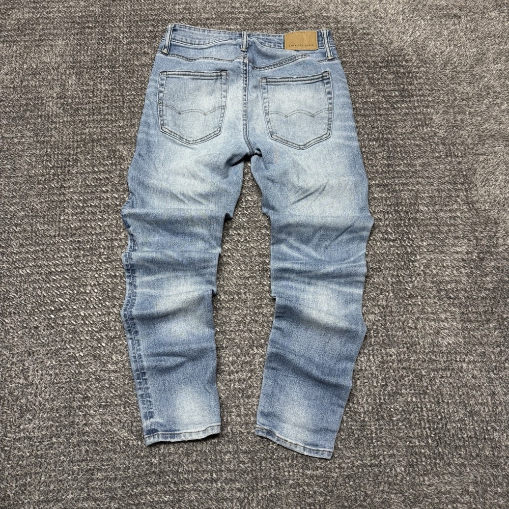 American Eagle Jeans Mens 28x30 Light Wash Airflex+ Athletic Fit Denim Stretch - Picture 3 of 11